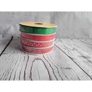 Celebrate It 360 Red Green Christmas Ribbon 10yard 3/8 In New